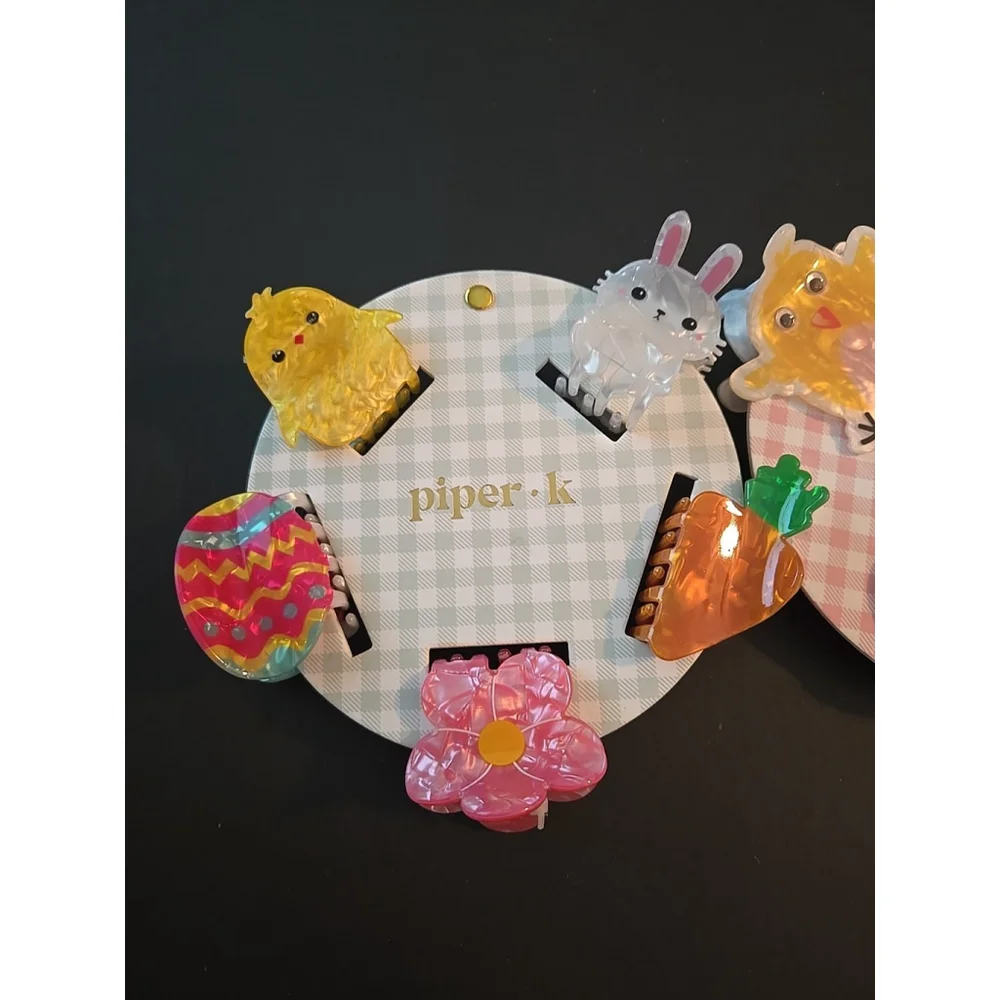 Piper K Hair Clips New Lot Of 2 Spring Easter Theme (E-11)
